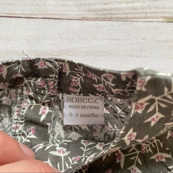 NWT Robeez Baby Grey Pink Floral Long Sleeve Top - Picture 4 of 6